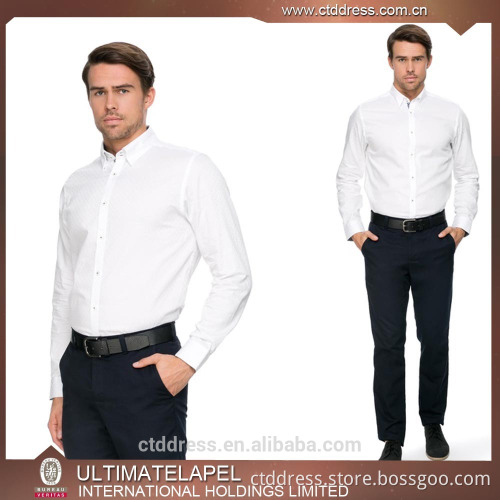 2015 wholesale hot sale 100% cotton classic two button collar mens shirts